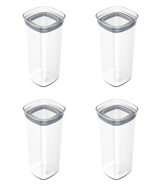 177 Kit Potes Herméticos Quadrados 1.500 ml
