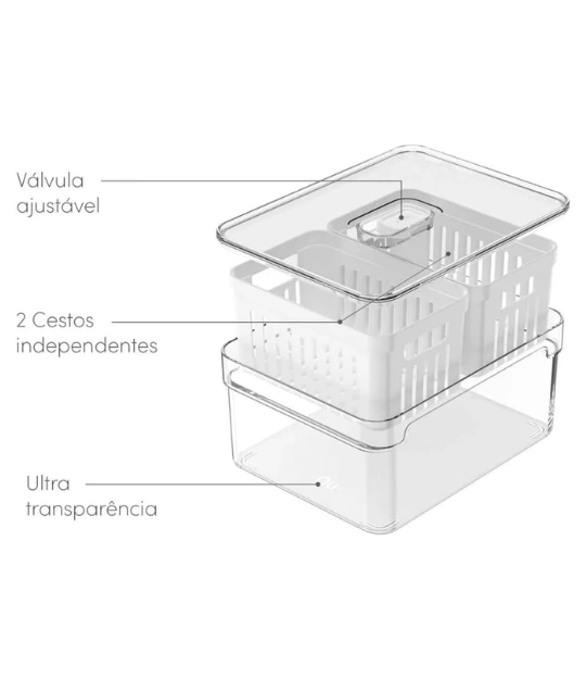 228 OU ORGANIZADOR CLEAR FRESH 2,2L3
